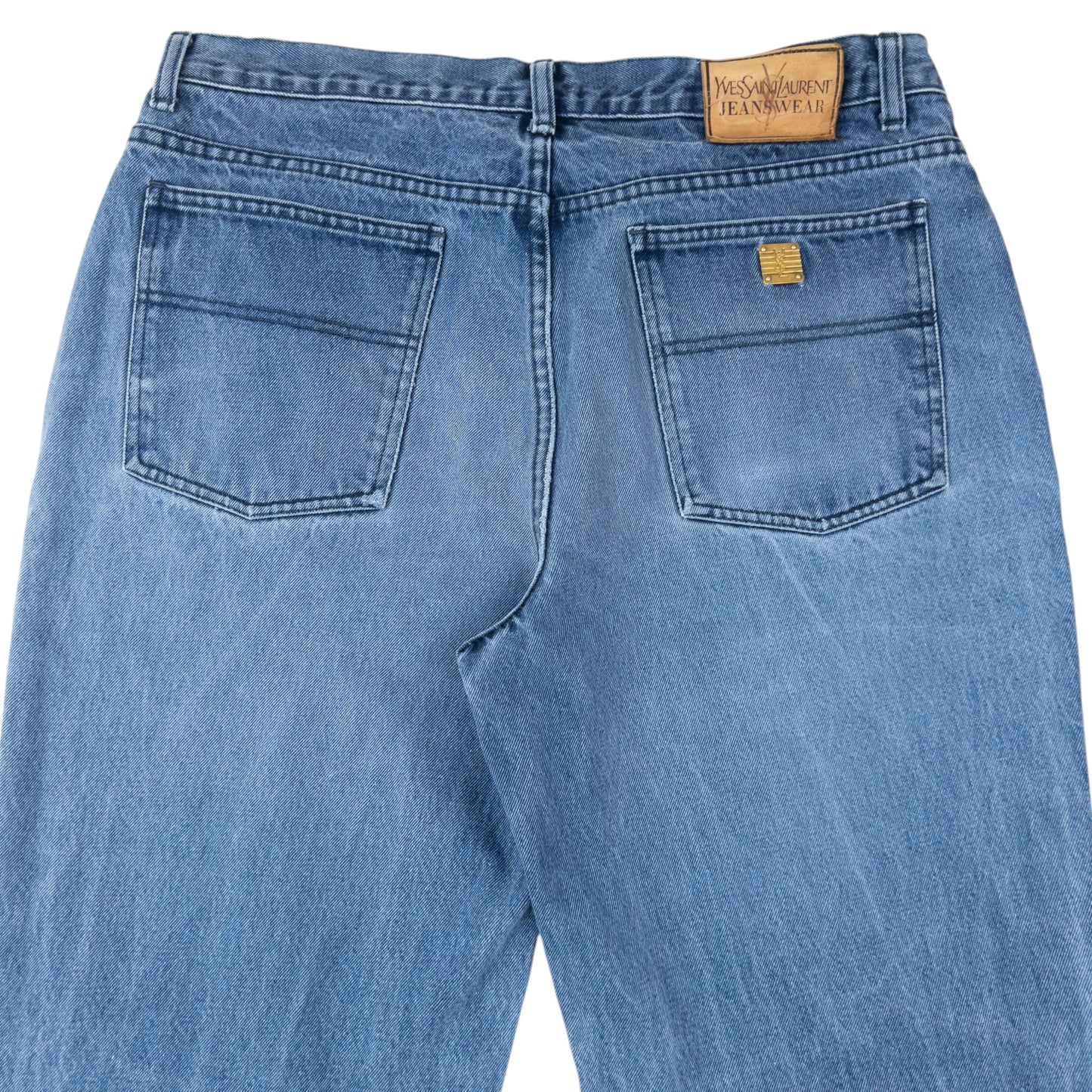 Vintage 2000s YSL Yves Saint Laurent Ripped Denim Jeans Size W35