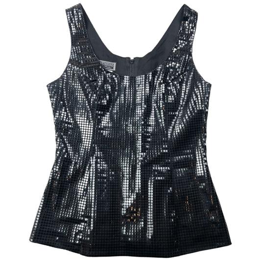 Vintage 2000s Gianni Versace Versus Sparkle Vest Top Womens Size M