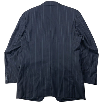 Vintage 90s YSL Yves Saint Laurent Striped Jacket & Trousers Suit Set Size XL
