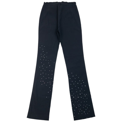 Vintage 90s Moschino Jeans Diamanté Trousers in black, photo 2