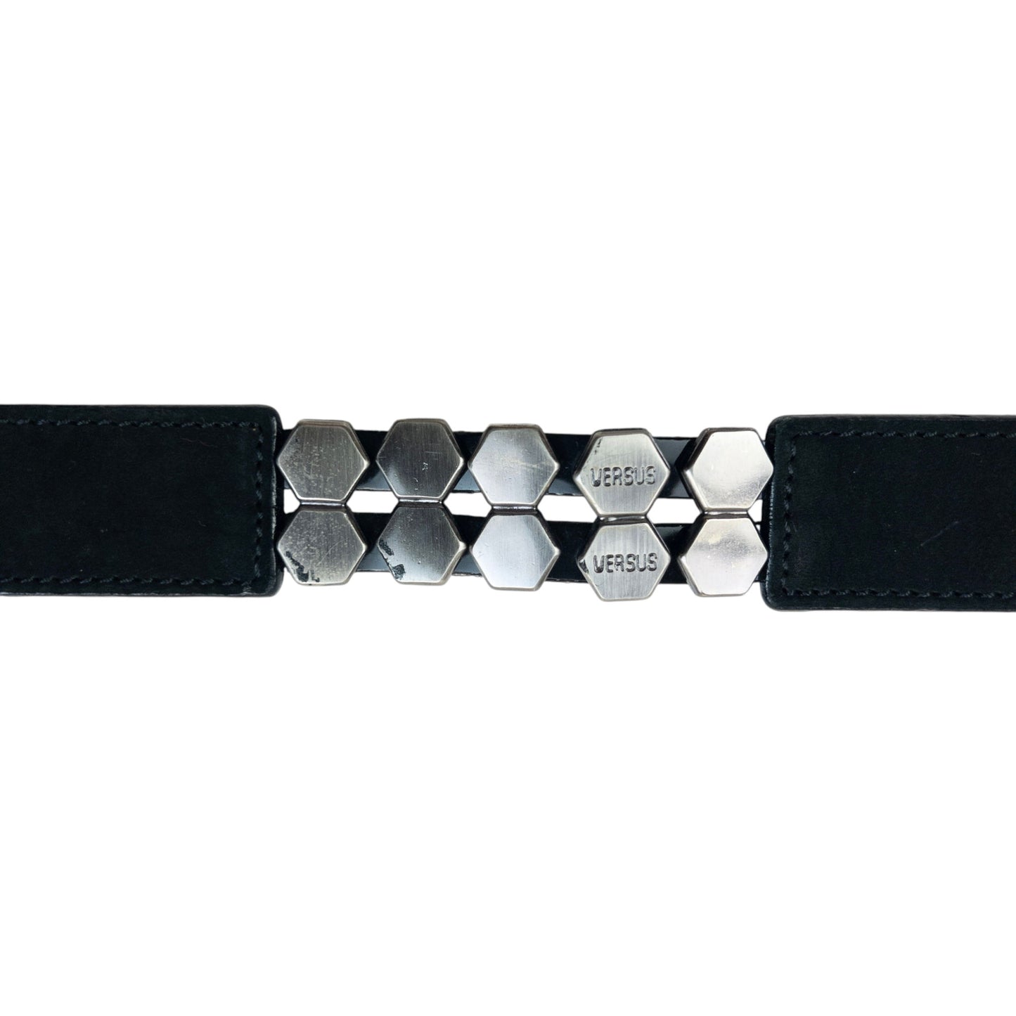 Vintage 90s Versace Versus Leather Belt Size W25