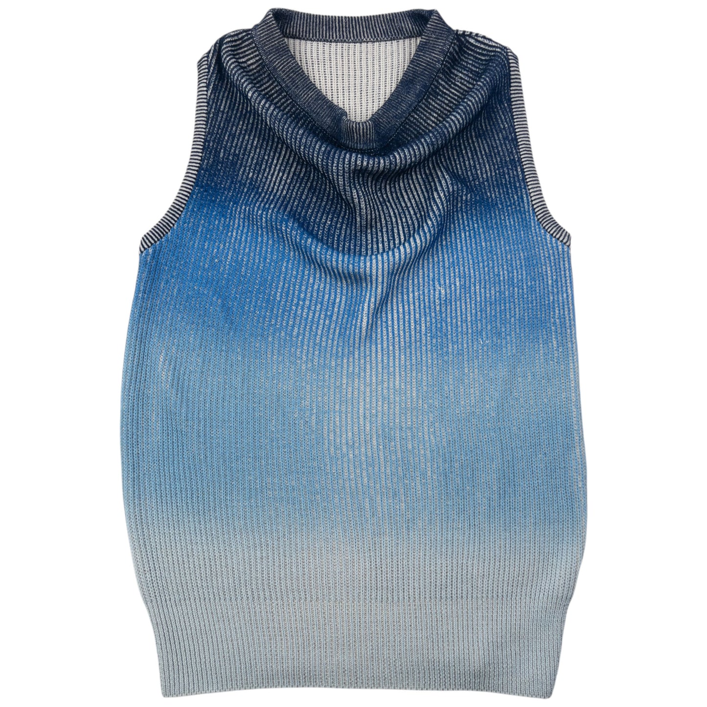 Vintage 80s Issey Miyake Gradient Knit Top & Skirt Set Womens Size M