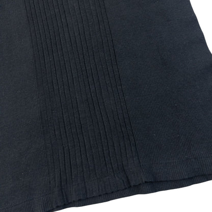 Vintage 90s Yohji Yamamoto Ribbed T Shirt in black (cotton), photo 4
