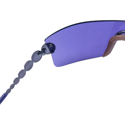 Vintage 2000s Dior By John Galliano Millennium Rimless Shield Sunglasses