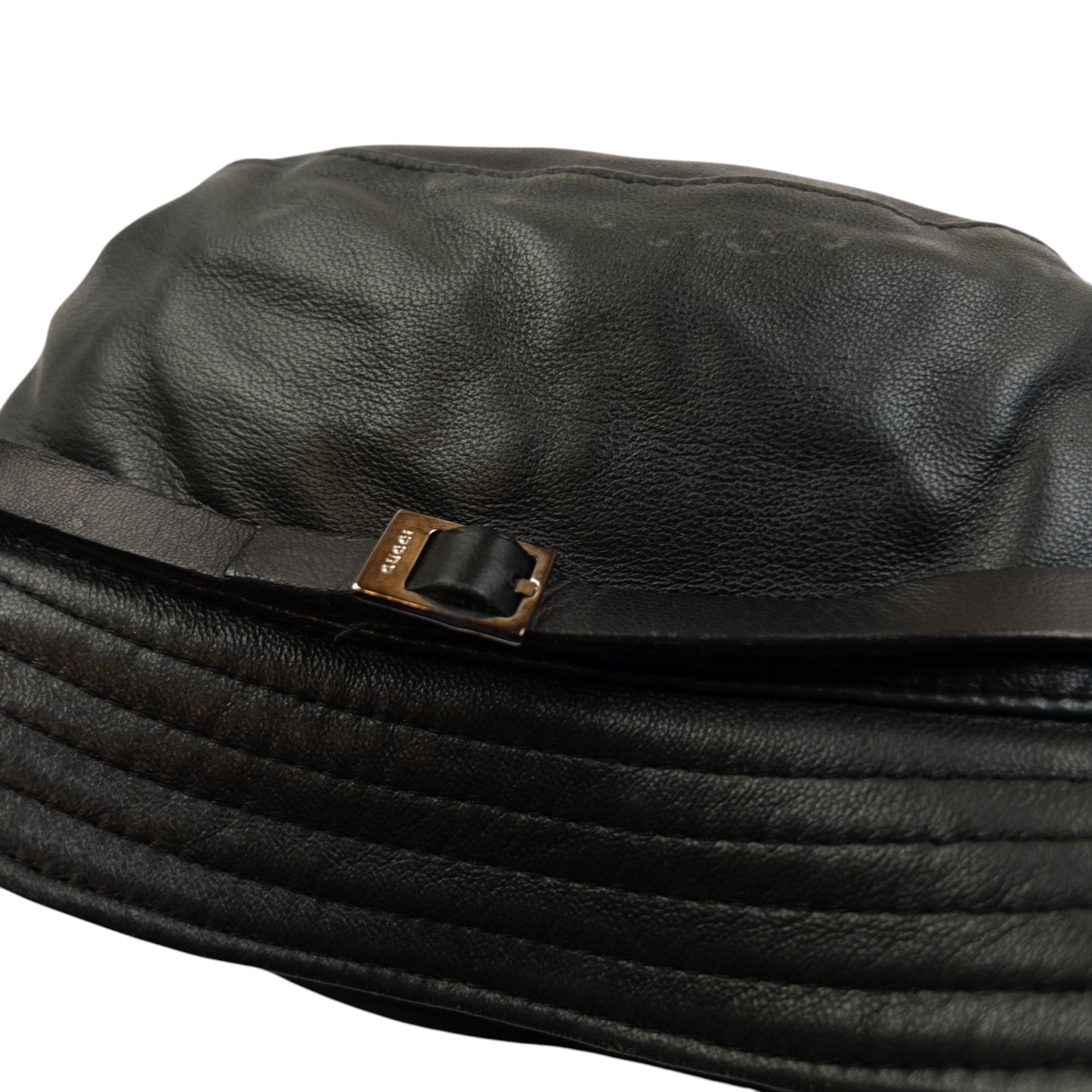 Vintage 2000s Gucci Leather Bucket Hat Size M