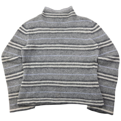 Vintage 2000s Burberry Striped Lightweight Cashmere Knit Jumper Womens Size S