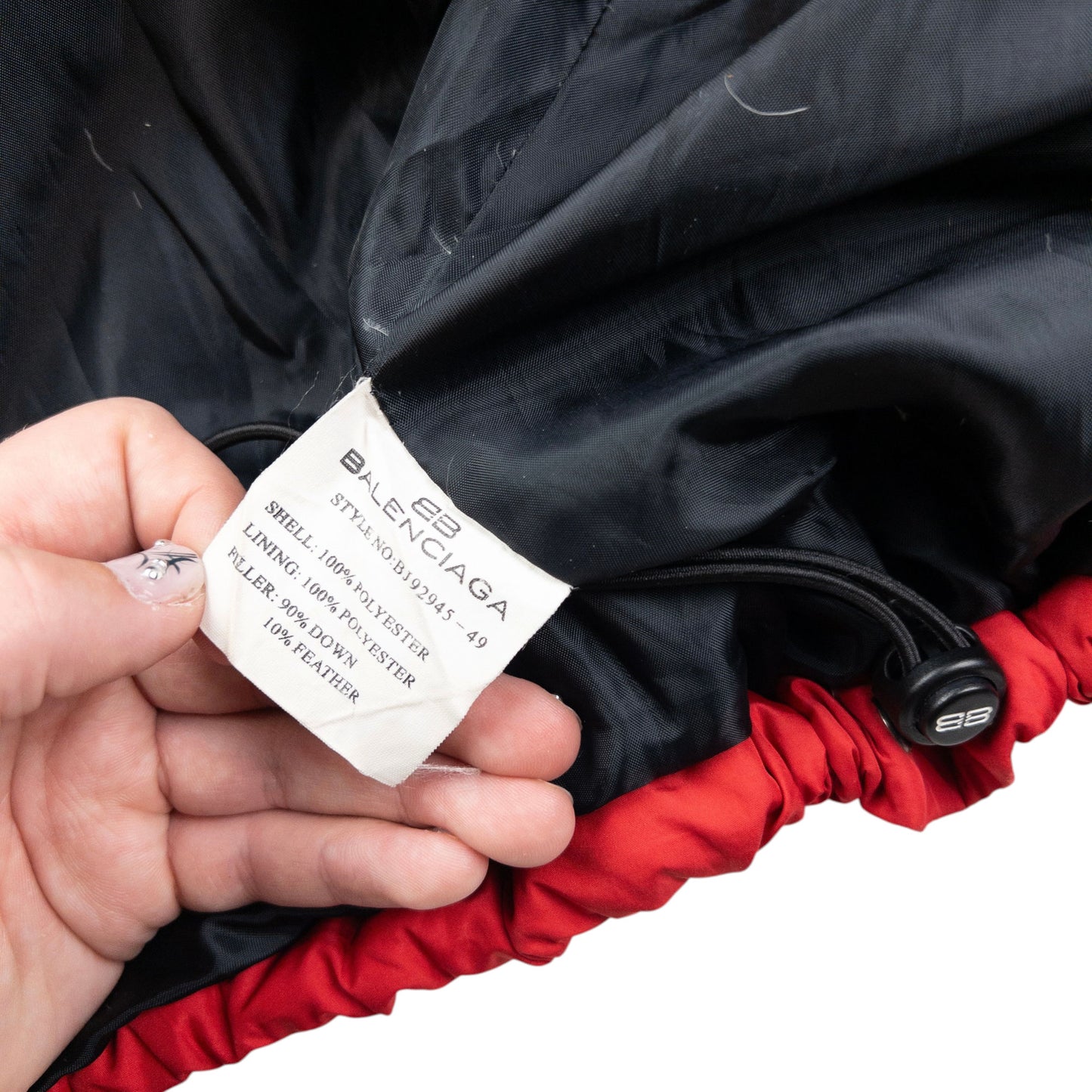 Vintage 90s Balenciaga Zip Up Puffer Jacket Size L