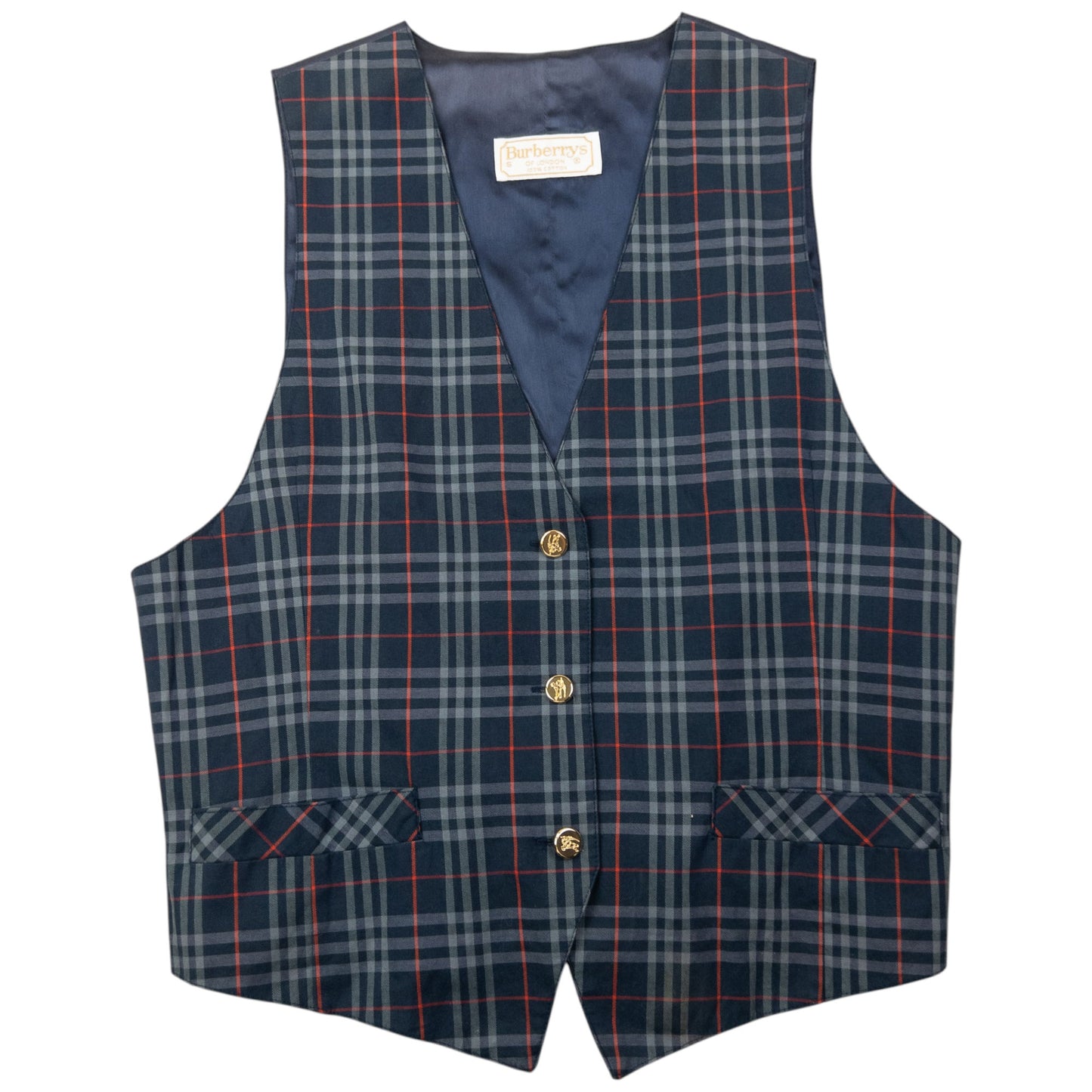 Vintage 90s Burberry Nova Check Waistcoat Womens Size S