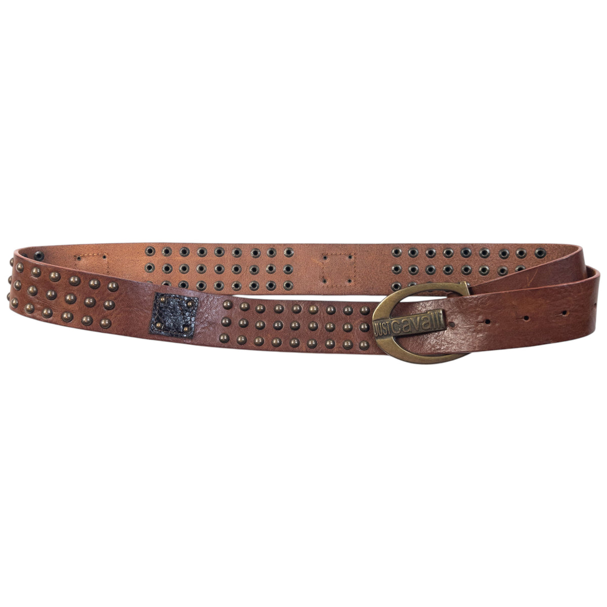 Vintage 2000s Roberto Cavalli Studded Leather Belt Size XL