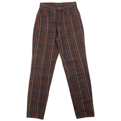 Vintage 90s Versace Jeans Couture Checkered Trousers Size W24