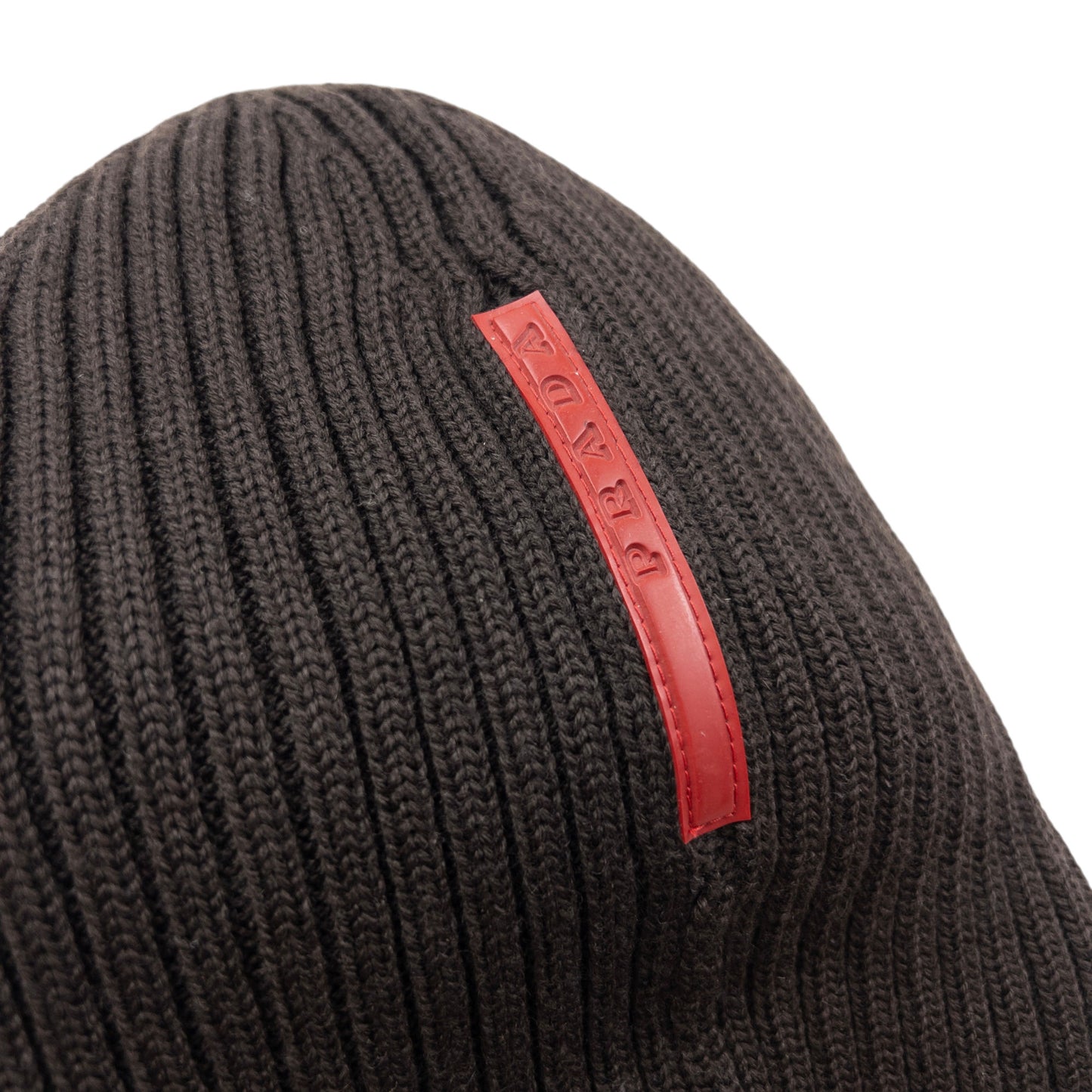 Vintage 2000s Prada Sport Ribbed Knit Beanie Hat