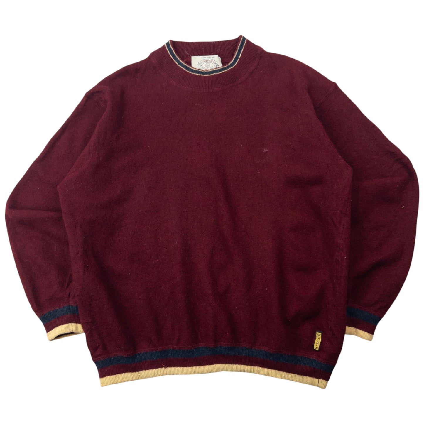 Vintage 90s Armani Jeans Wool Jumper Womens Size XS