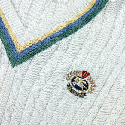 Vintage 90s Burberry Cable Knit Jumper Womens Size S
