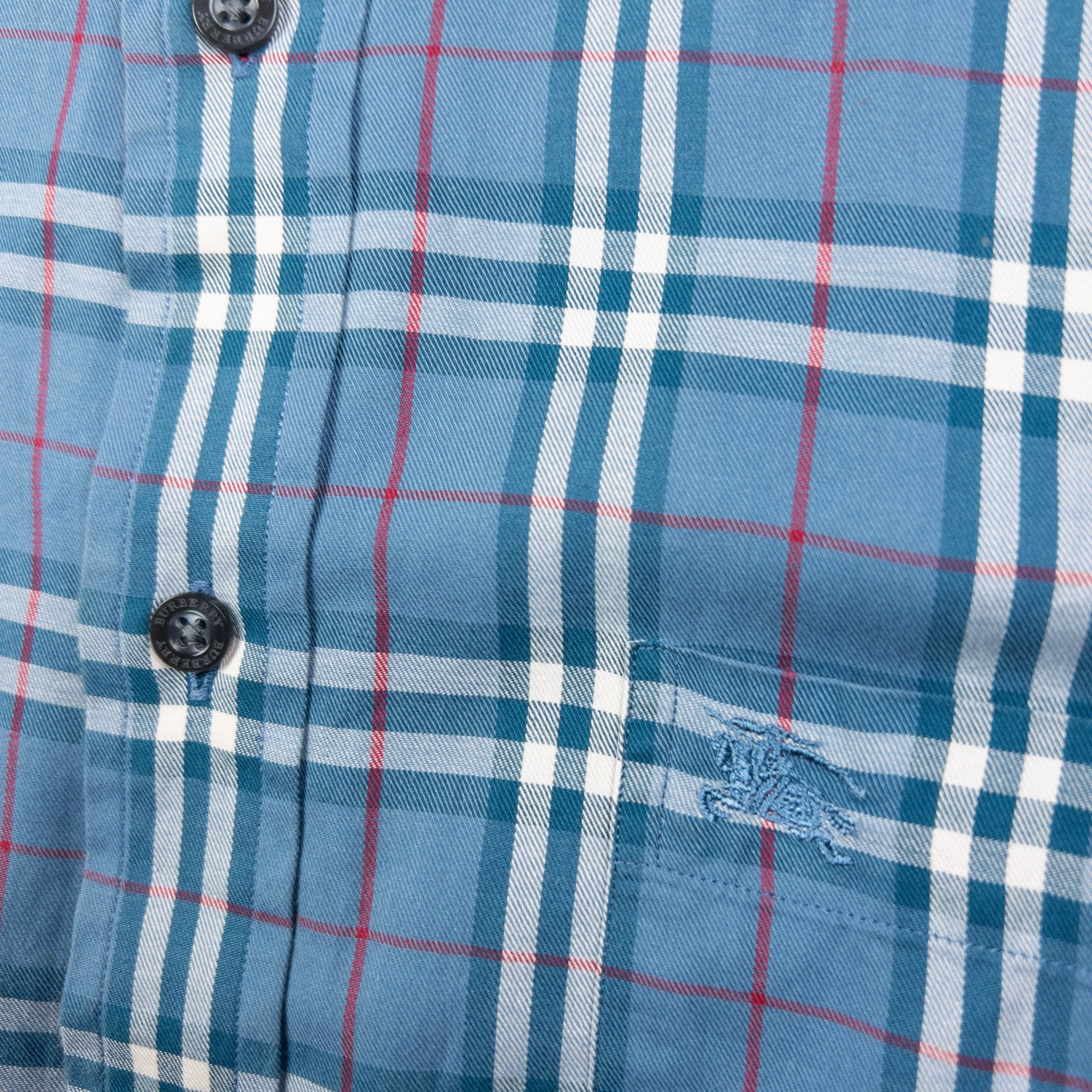 Vintage Burberry Nova Check Long Sleeve Button Up Shirt Size L