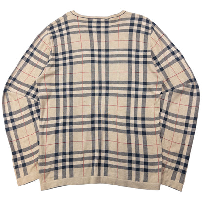 Vintage 2000s Burberry Nova Check Jumper Size M