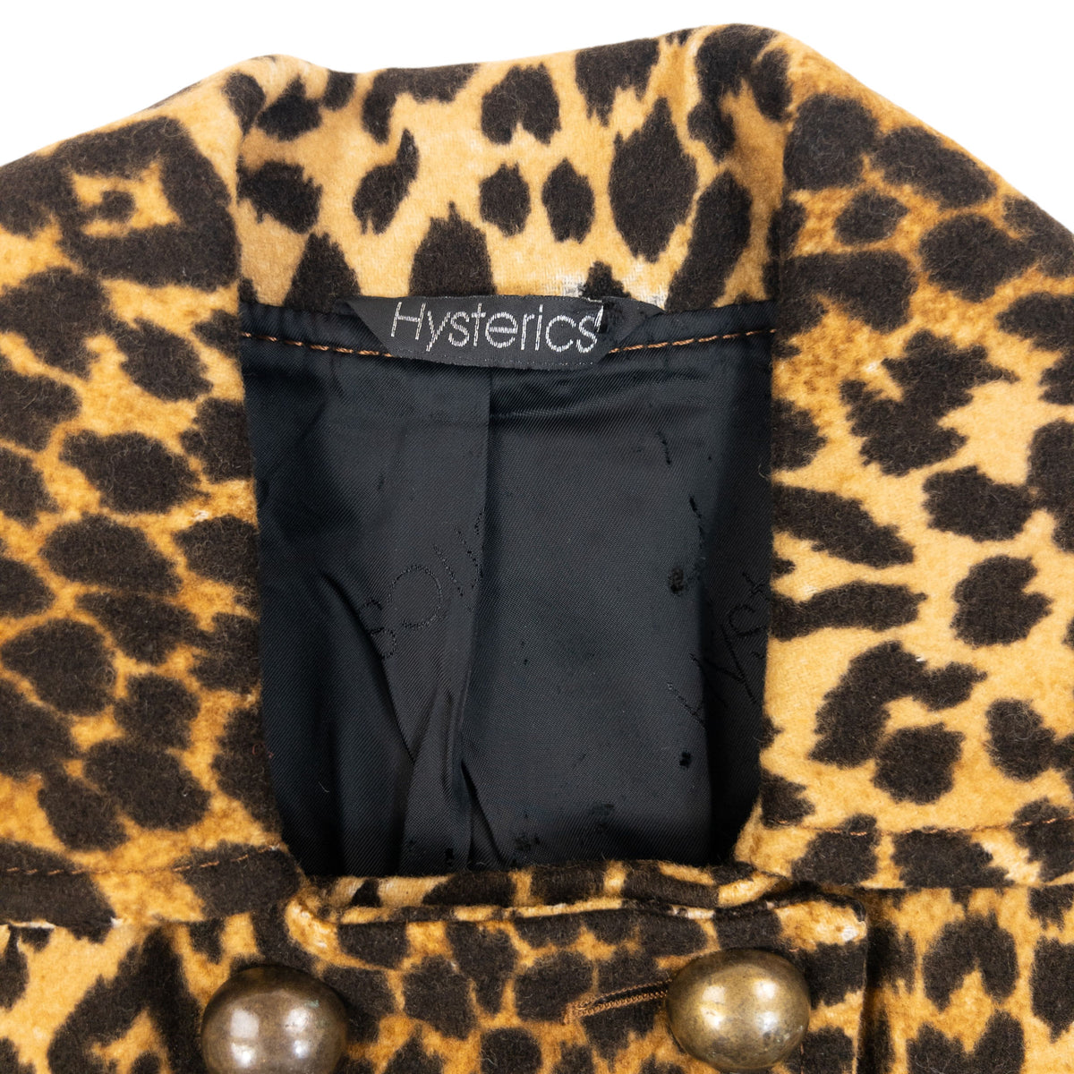 Vintage 2000s Hysteric Glamour Leopard Print Wool Jacket in brown (wool 100%), photo 4