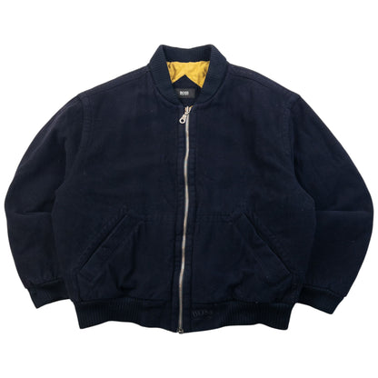 Vintage 90s Hugo Boss Cashmere Bomber Jacket Size L