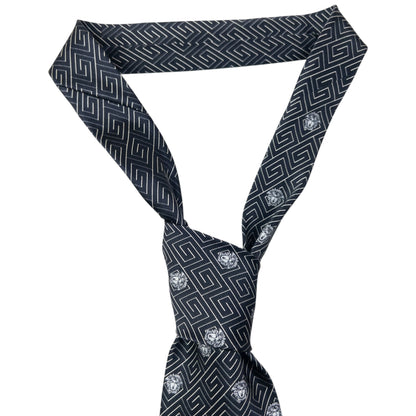 Vintage 90s Gianni Versace Medusa Monogram Silk Tie
