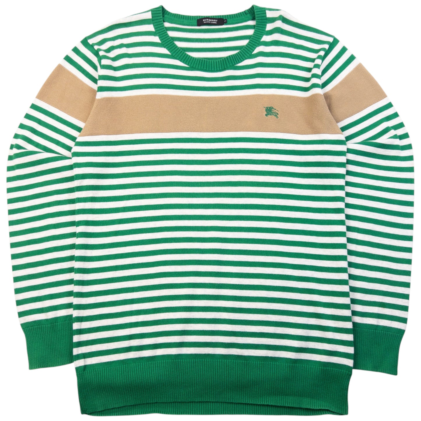 Vintage 2000s Burberry Black Label Striped Jumper Size S