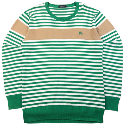 Vintage 2000s Burberry Black Label Striped Jumper Size S