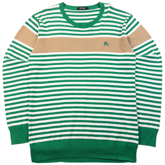 Vintage 2000s Burberry Black Label Striped Jumper Size S