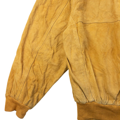 Vintage 90s Hugo Boss Zip Up Suede Bomber Jacket Size L