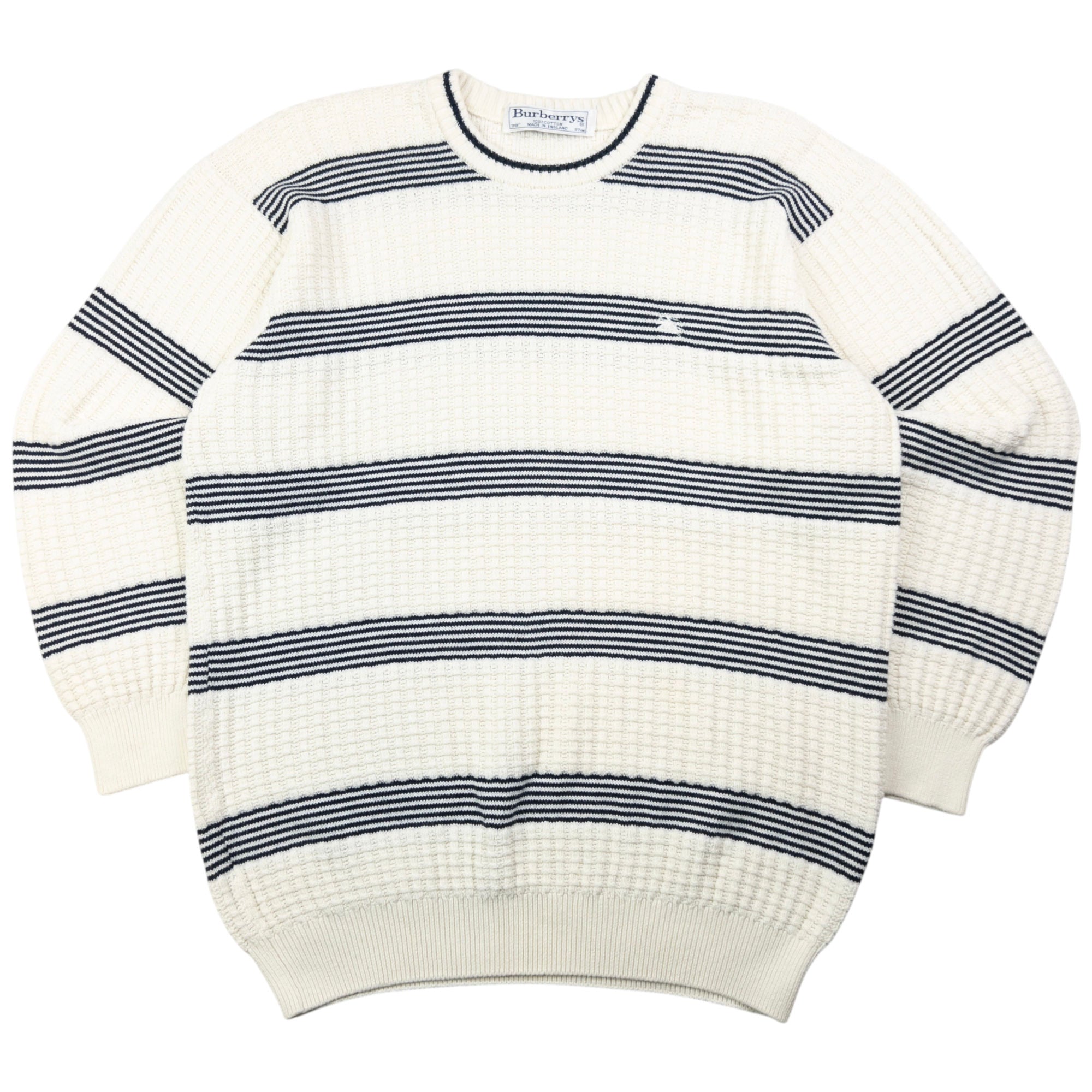 Vintage Burberry Striped Knit Jumper Size M