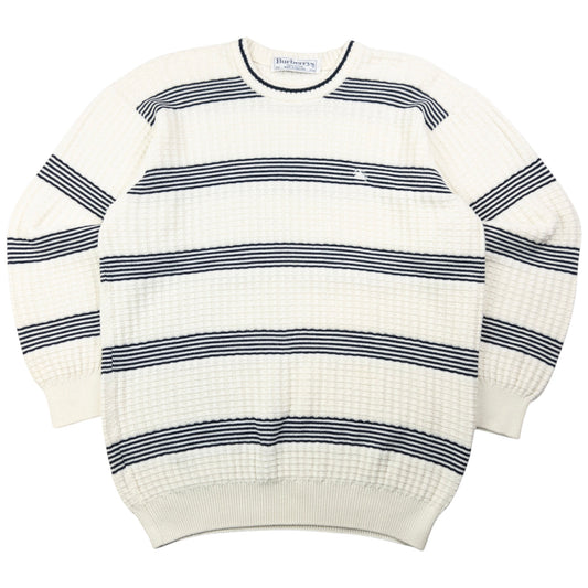 Vintage Burberry Striped Knit Jumper Size M