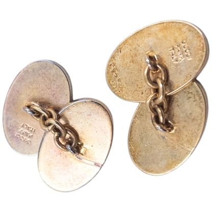 Vintage 80s Gucci Embossed Chain Link Cuff Links