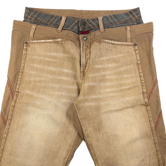 Vintage Marithe + Francois Girbaud Double Waist Denim Jeans Size W33