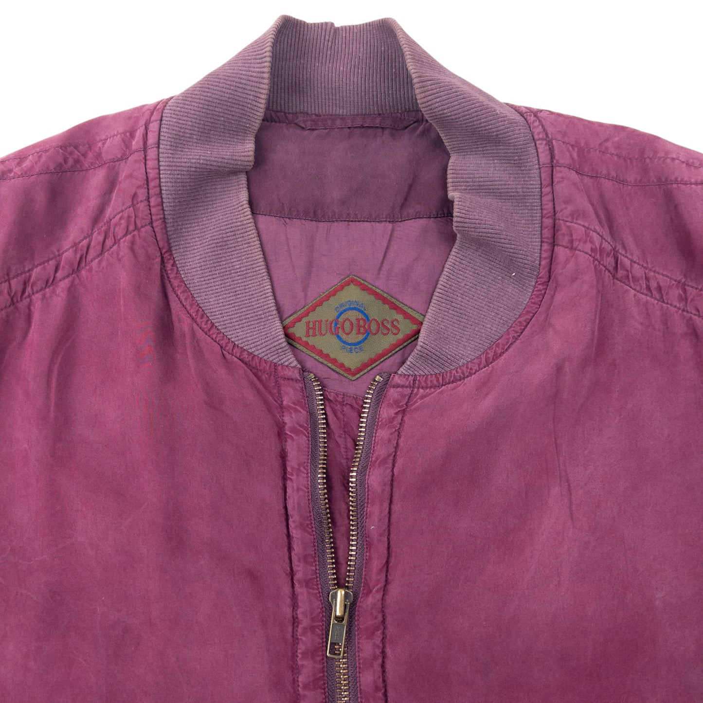 Vintage 90s Hugo Boss Silk Bomber Jacket Size XXL