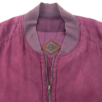 Vintage 90s Hugo Boss Silk Bomber Jacket Size XXL