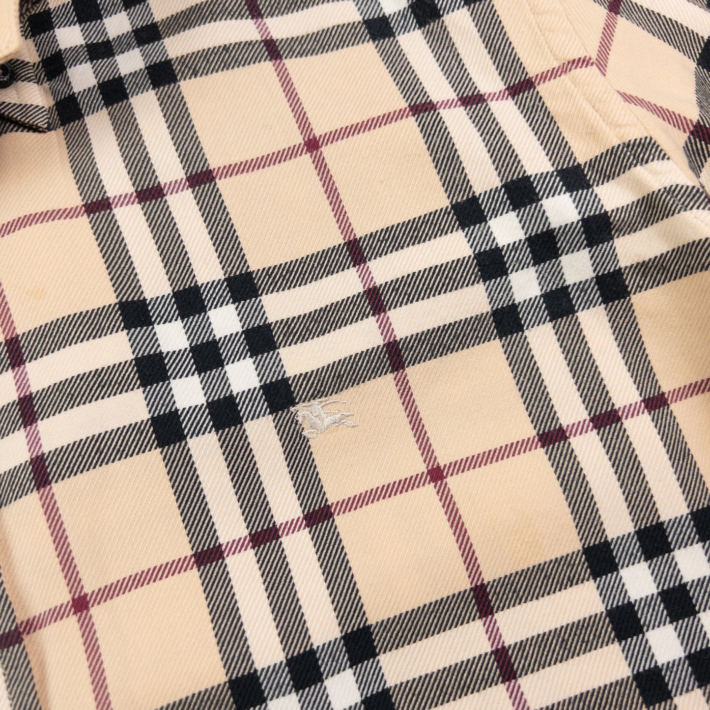 Vintage Burberry Nova Check Long Sleeve Button Up Shirt Size L