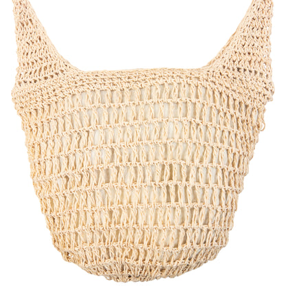 Vintage HusHusH Crochet Crossbody Bag in beige, inner lining layer