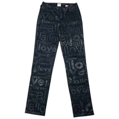 Vintage 90s Moschino Jeans Love All Over Jacket & Trousers Suit Set Womens Size M