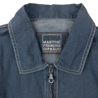 Vintage 2000s Marithe + Francois Girbaud Zip Up Linen Jacket Size S
