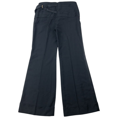 Vintage 2000s Dolce & Gabbana Cummerbund Waist Wide Leg Trousers Size W30