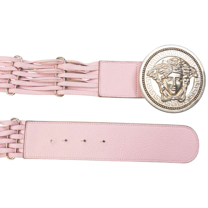 Vintage 90s Versace Leather Belt in pink, photo 5