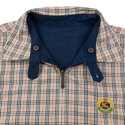 Vintage 90s Burberry Nova Check Reversible Zip Up Jacket Size M