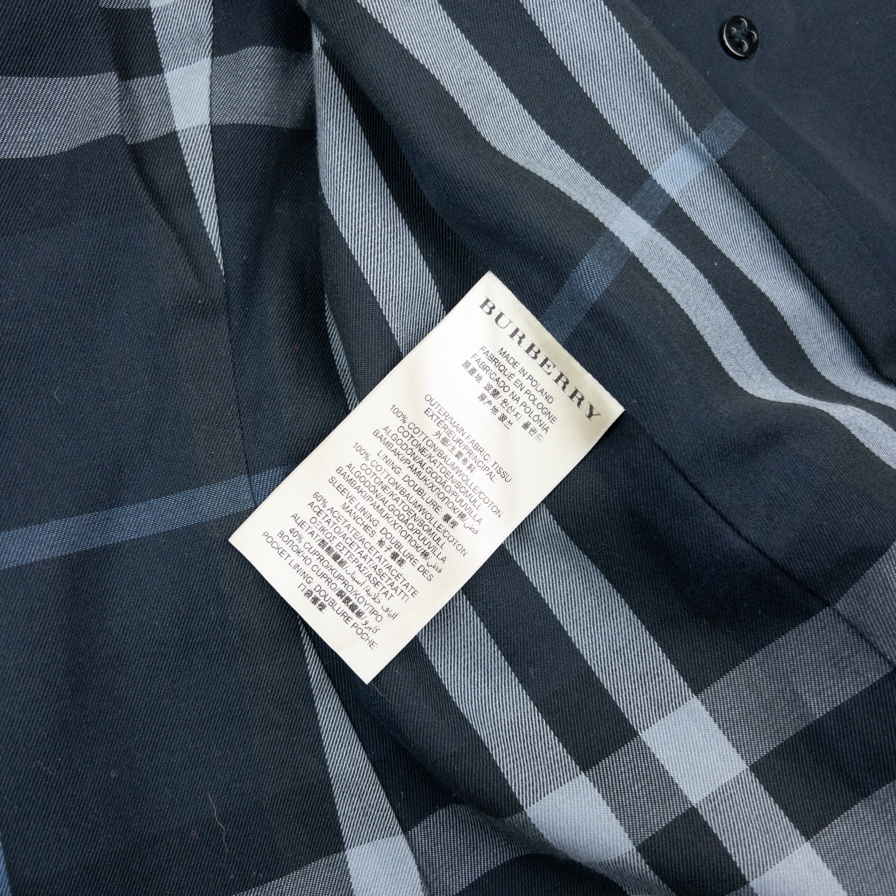 Vintage Burberry Nova Check Lined Trench Jacket Womens Size M