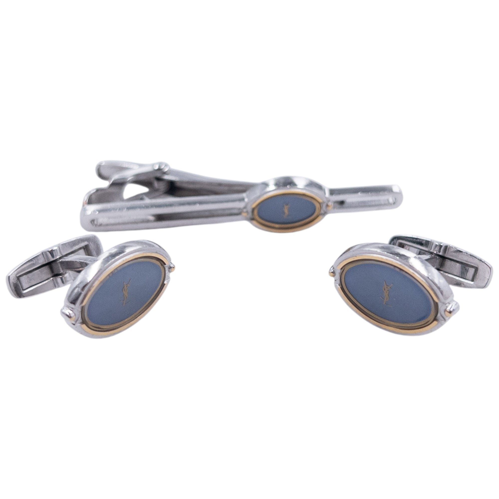 Vintage Dior Cuff Links & Tie Clip Set