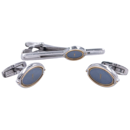 Vintage Dior Cuff Links & Tie Clip Set