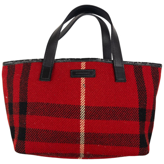 Vintage Burberry Nova Check Wool Shoulder Bag