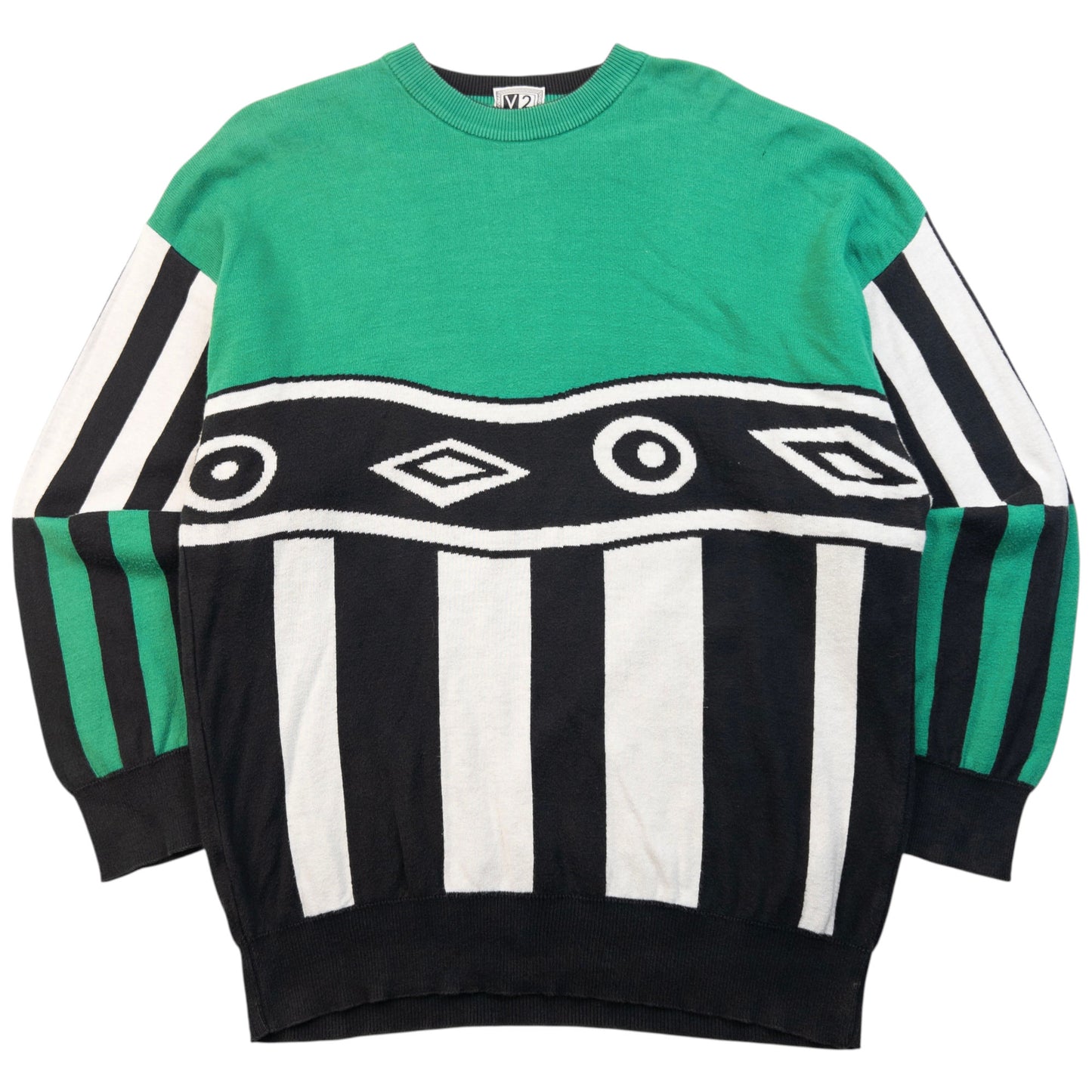 Vintage 90s Versace V2 Pattern Jumper Size S