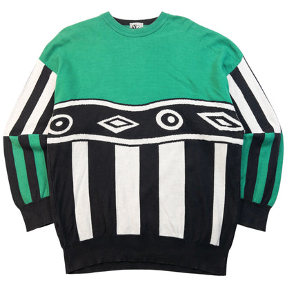 Vintage 90s Versace V2 Pattern Jumper Size S