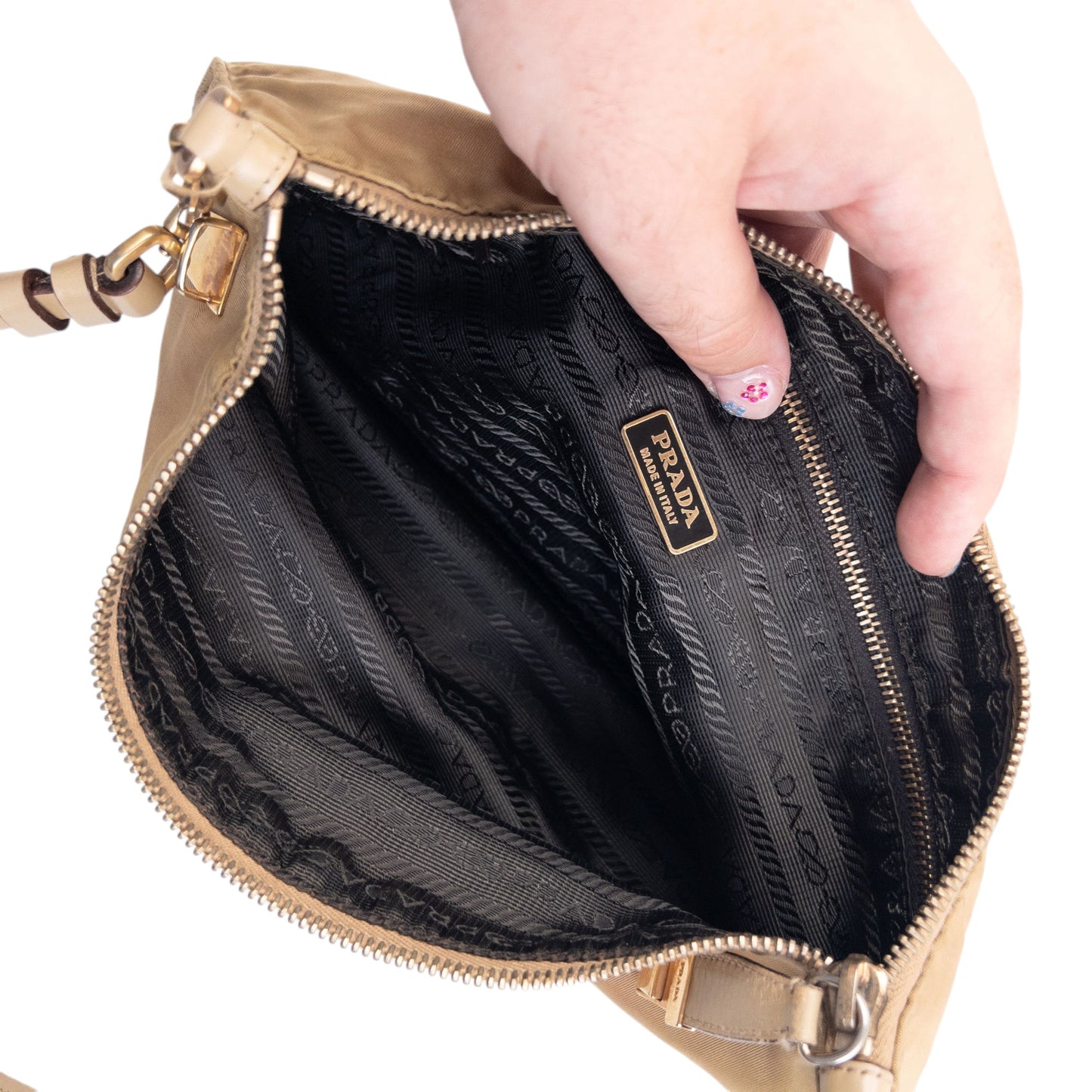 Vintage 2000s Prada Shoulder Clutch Bag