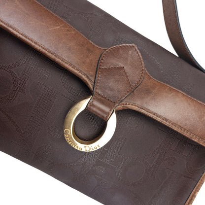Vintage Dior Monogram Leather Crossbody Bag