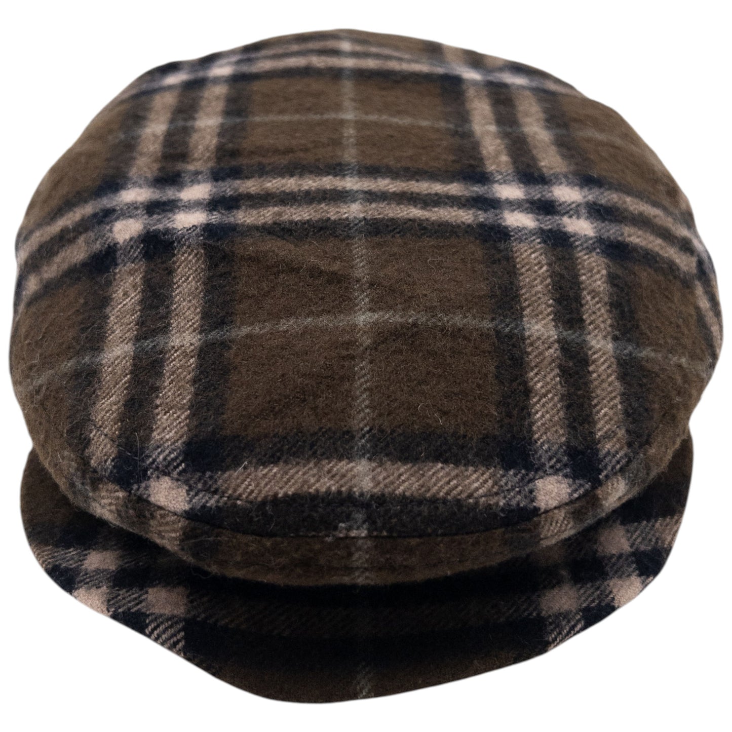 Vintage 90s Burberry Nova Check Wool Flat-Cap Hat