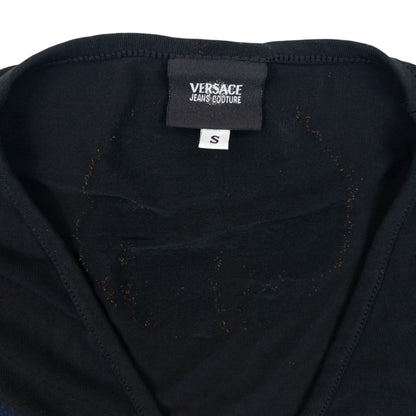 Vintage 2000s Versace Jeans Couture Chain Print Long Sleeve Top Womens Size S