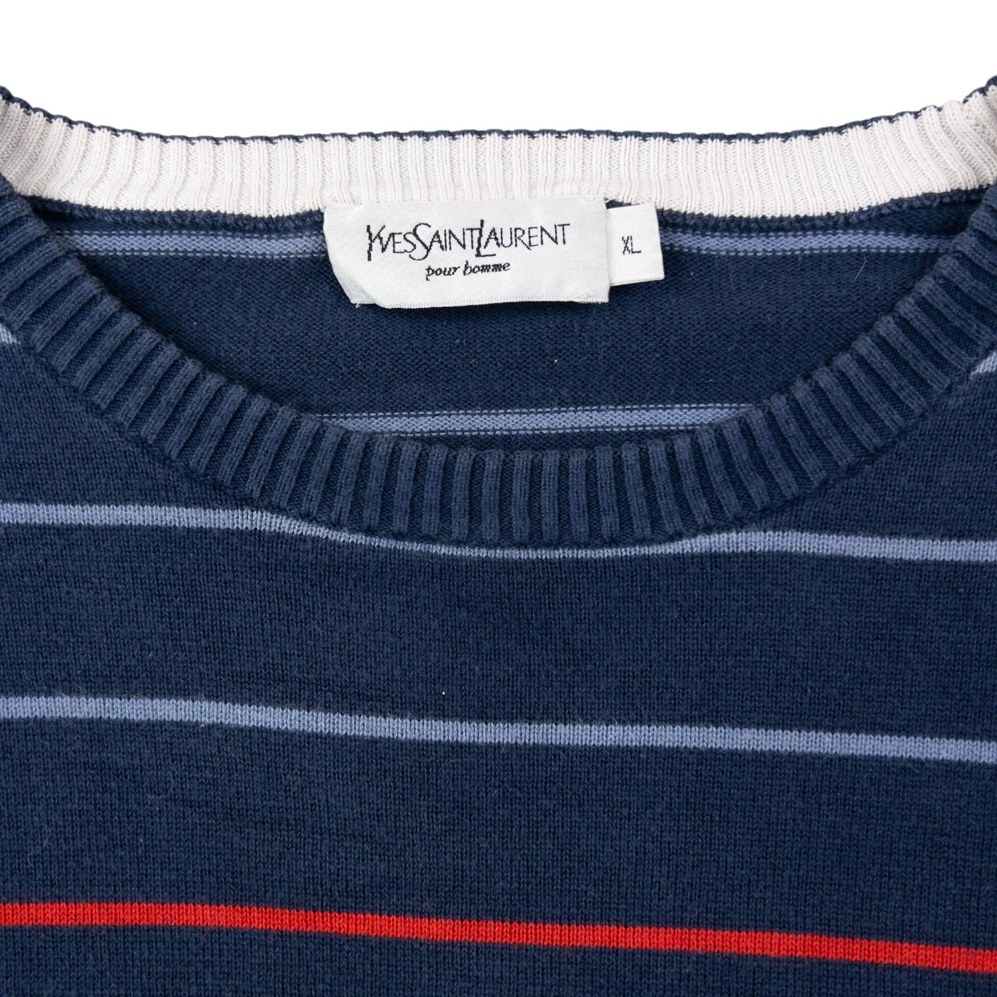 Vintage 2000s YSL Yves Saint Laurent Striped Jumper Size M